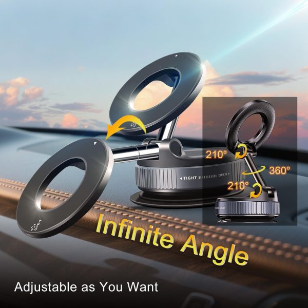 Jkoailiwi 360° Adjustable Vacuum Magnetic Suction Car Phone ... - Image 6