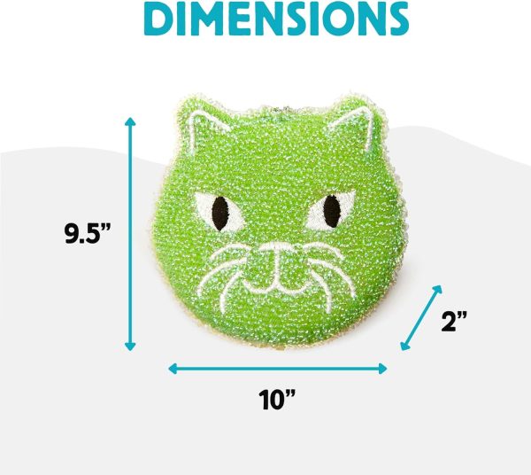 Kikkerland Reusable Cat Scrub Sponge – Cleaning Supplies for... - Image 5