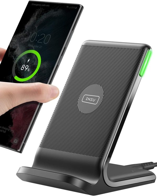 INIU Wireless Charger, 15W Qi Certified Fast Wireless Chargi...