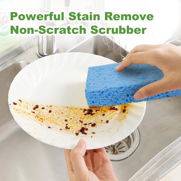 Temede 12-Count Cellulose Sponges, Non-Scratch Kitchen Spong... - Image 4
