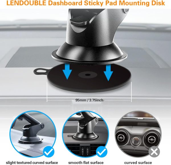 Dashboard Pad Mounting Disk for Suction Cup, Large Plastic 3... - Image 7