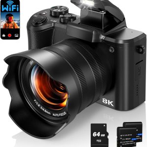 Fulealfly 8K Digital Camera for Photography, 88MP Autofocus ...