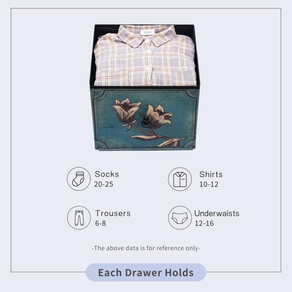 DOVAMY Drawer Dresser with 9 Fabric Drawers, Dresser Storage... - Image 7