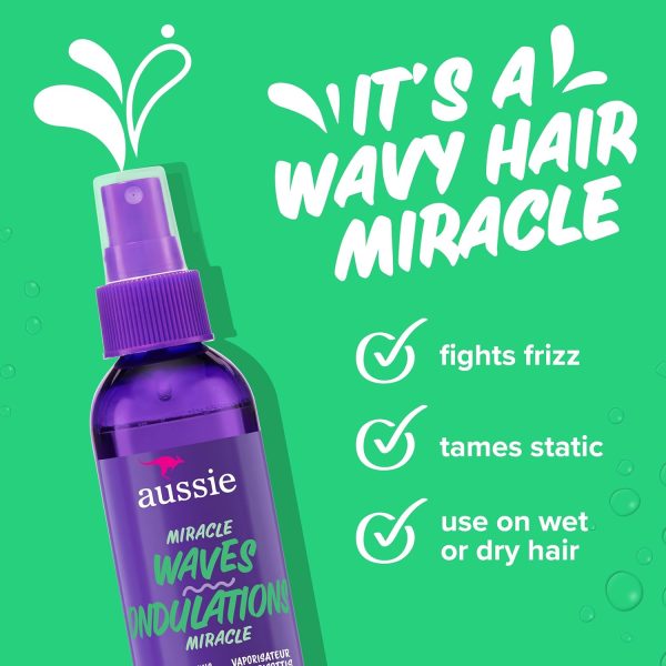 Aussie Miracle Waves Frizz-Fighting Hair Spray with Hemp See... - Image 4