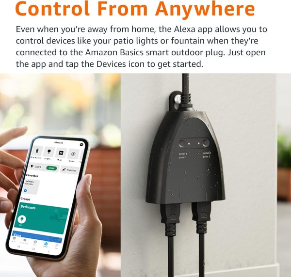 Amazon Basics Outdoor Smart Plug with 2 Individually Control... - Image 3