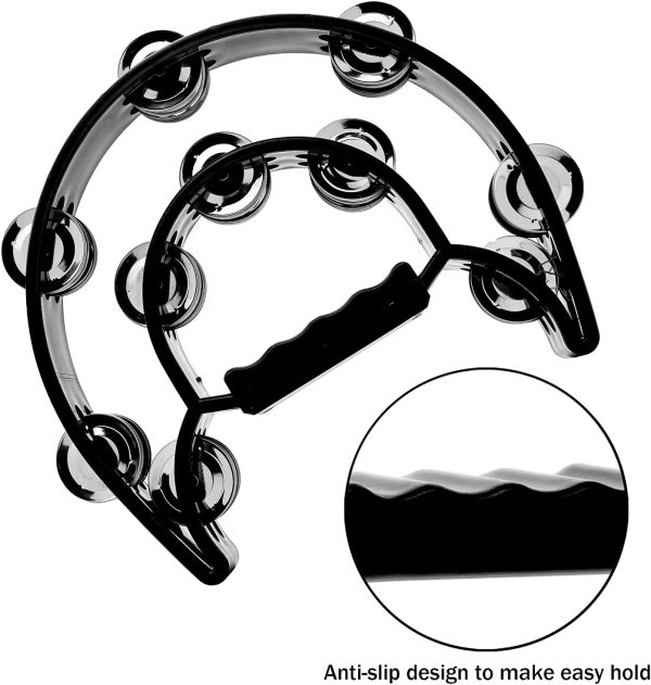 Musfunny Tambourine Double Row Metal Jingles Hand Held Percu... - Image 4