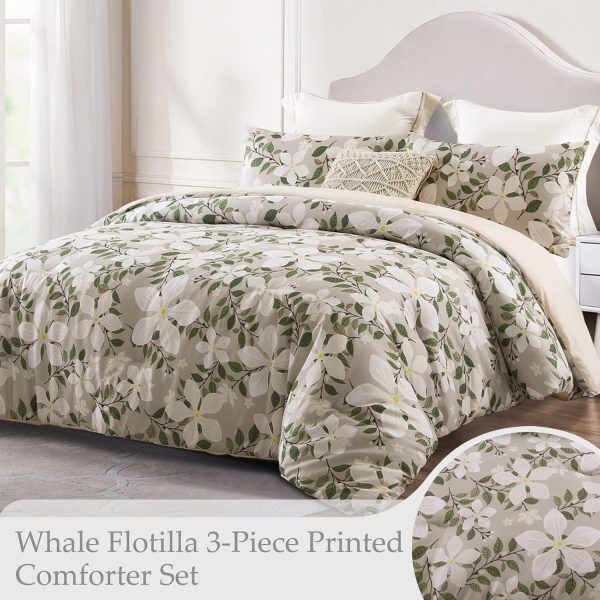 Whale Flotilla 3-Piece King Comforter Set, Soft Reversible B... - Image 2
