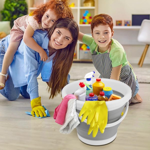 10L Collapsible Bucket and Mop Bucket, Folding Ice Buckets f... - Image 6