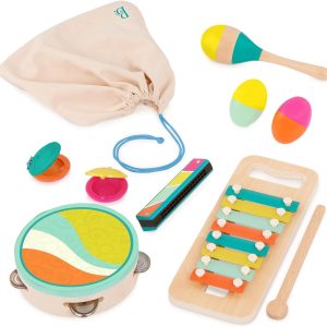 B. toys – Make a Melody – 9 Pieces Wooden Musical Instrument...