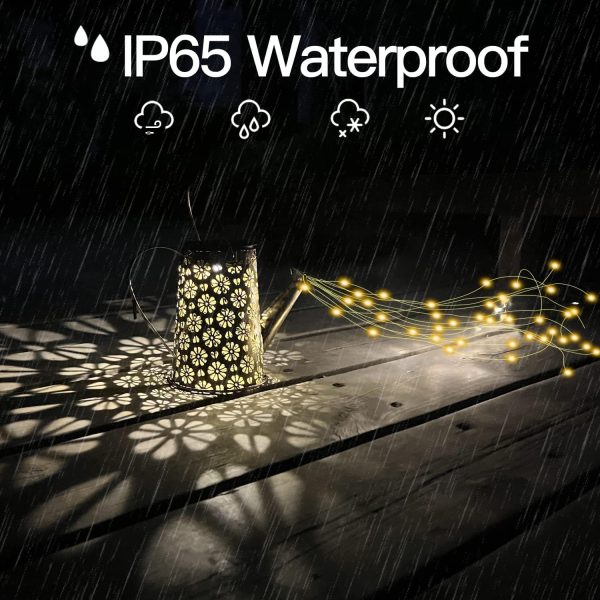 Solar Lights Outdoor Waterproof, Solar Watering Can Lights G... - Image 6