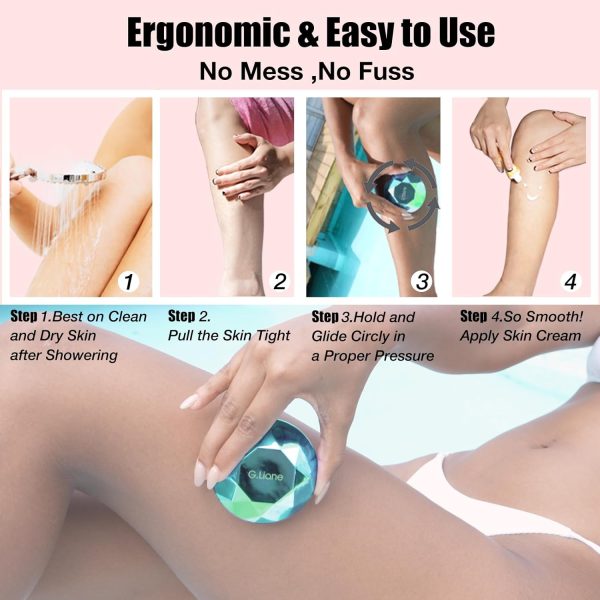 G.Liane Crystal Hair Eraser,Painless Nano Hair Remover Exfol... - Image 5