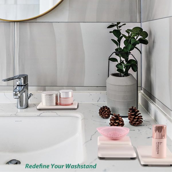 NiuYichee Set of 4 Water Absorbent Diatomite Tray, Diatomace... - Image 7