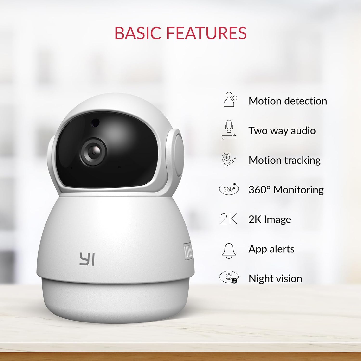 YI 2K Dome Security Camera, 2.4G Smart Indoor Pet Monitoring…