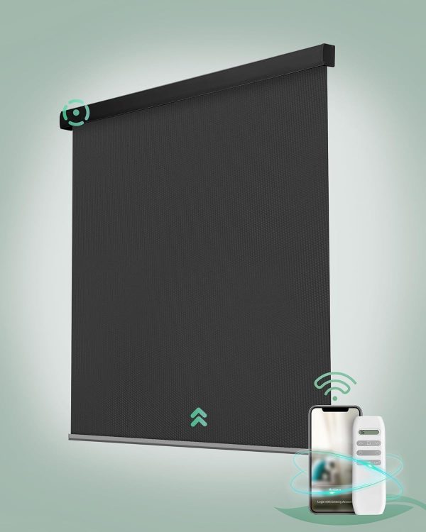 Yoolax Motorized Blinds with Remote, Waterproof Automatic Bl...