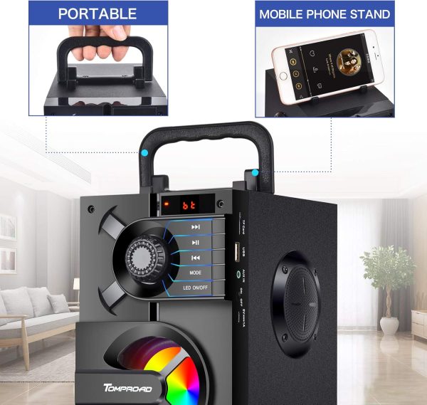 Bluetooth Speaker, Portable Bluetooth Speakers with Subwoofe... - Image 4