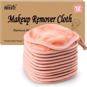 HOMEXCEL Makeup Remover Cloth 12 Pack,Reusable Makeup Remove...