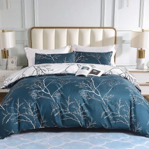 Conworld Blue Duvet Cover Queen - Reversible Blue Tree Branc...