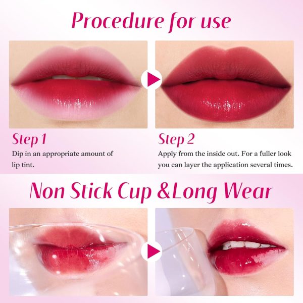 bayfree Lip Tint Stain Set, Lip Stain Long Lasting Waterproo... - Image 5