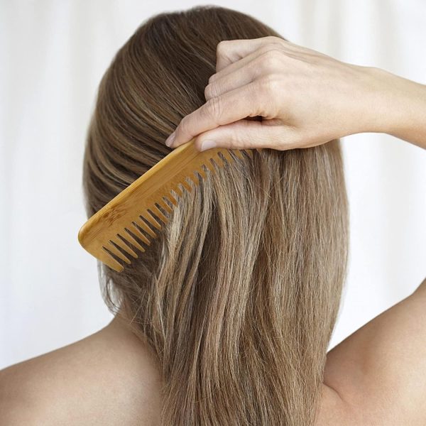 MRD Hair Brush Set, Natural Bamboo Comb Paddle Detangling Ha... - Image 9
