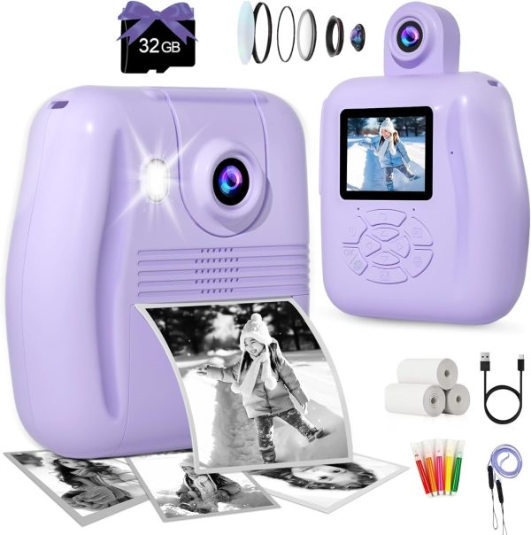 Kids Camera Instant Print Camera - Racazl Instant Camera for...