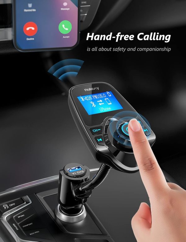 Nulaxy Wireless in-Car Bluetooth FM Transmitter Radio Adapte... - Image 4