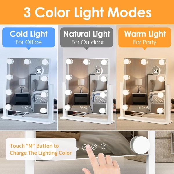Vanity Mirror with Lights, Hollywood Lighted Makeup Mirror w... - Image 2
