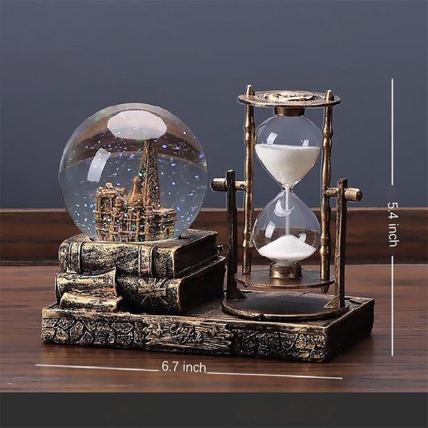 IDORTYBB LED Music Crystal Snow Globe with Hourglass Timer H... - Image 2