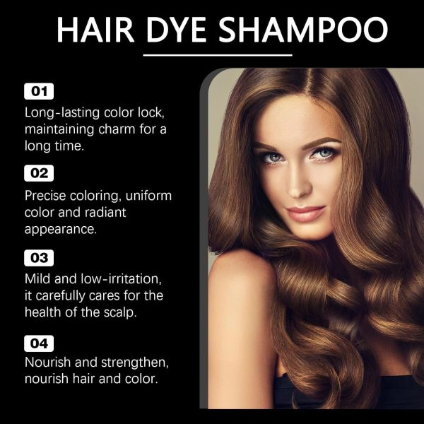 Instant Black Hair Dye Shampoo - 2025 New Formula for Comple... - Image 6