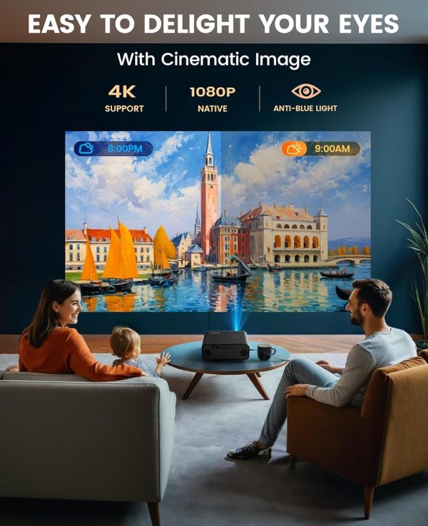 [Auto Focus/4K Support] Projector with WiFi 6 and Bluetooth ... - Image 2