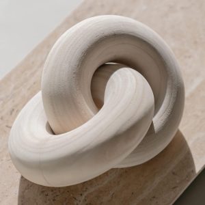 PEAKOLY Wood Knot Decor Natural - Coffee Table Sculpture, Wo...