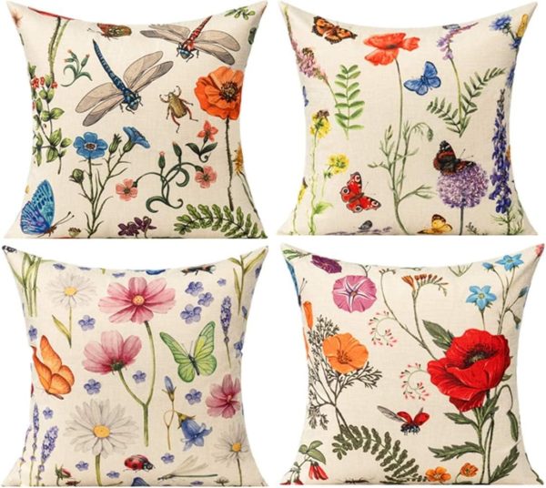 All Smiles Outdoor Throw Pillow Covers Cushion Covers Patio ...