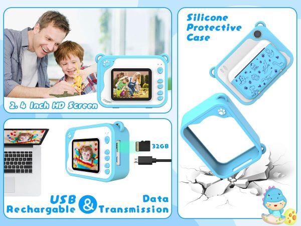 Usteetic Kids Camera Instant Print 1080p Instant Camera for ... - Image 8