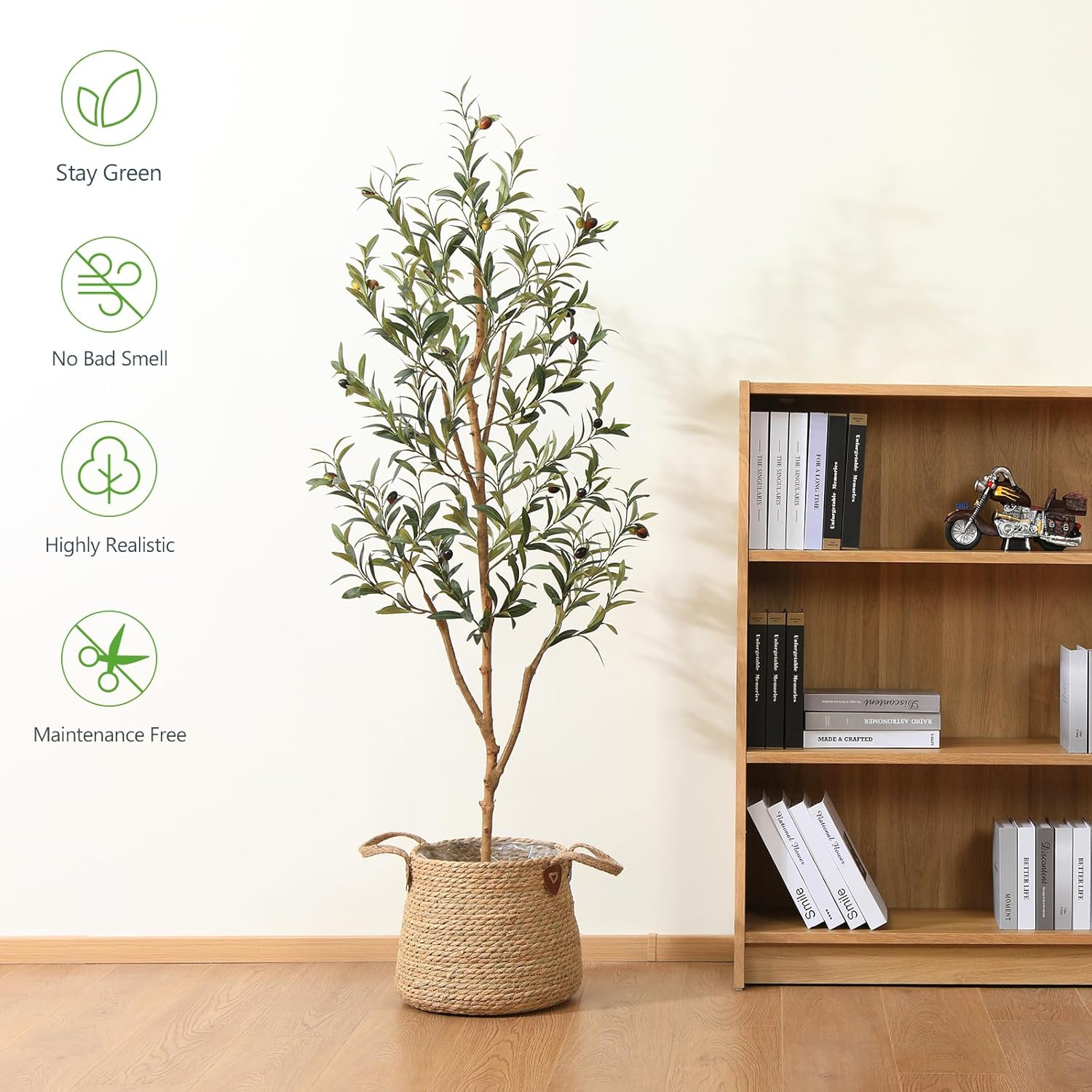 Kazeila Artificial Olive Tree 5FT Tall Faux Silk Plant for H…