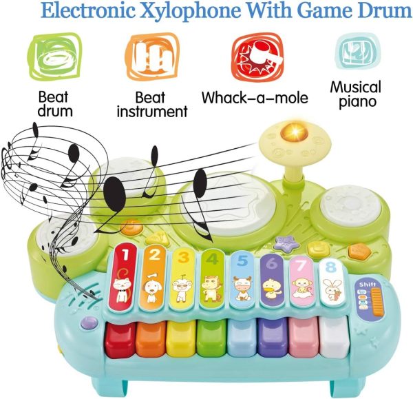 Fisca 3 in 1 Musical Instruments Toys, Electronic Piano Keyb... - Image 3