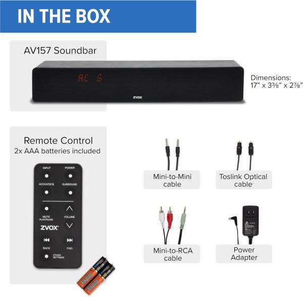 ZVOX Dialogue Clarifying Sound Bar - Patented Hearing Techno... - Image 8