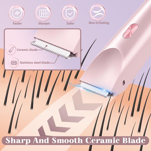 Women Bikini Trimmer, Dual-Head Hair Trimmer for Women,2-in-... - Image 3