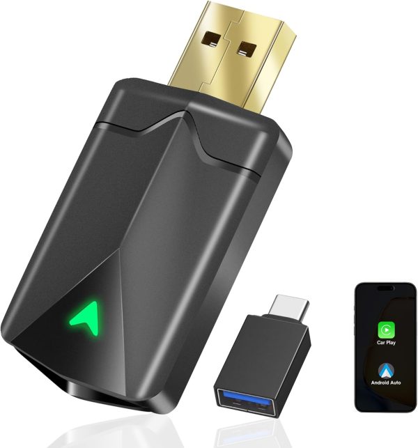 Wireless CarPlay Adapter– Android Auto Wireless Adapter, 5.8...