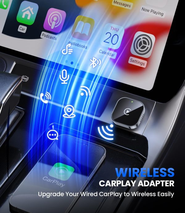 Teeran Wireless CarPlay Adapter 2025 Upgrade Wired CarPlay t... - Image 2