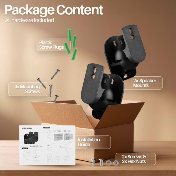 TNP Universal Satellite Speaker Wall Mount Bracket Ceiling M... - Image 9
