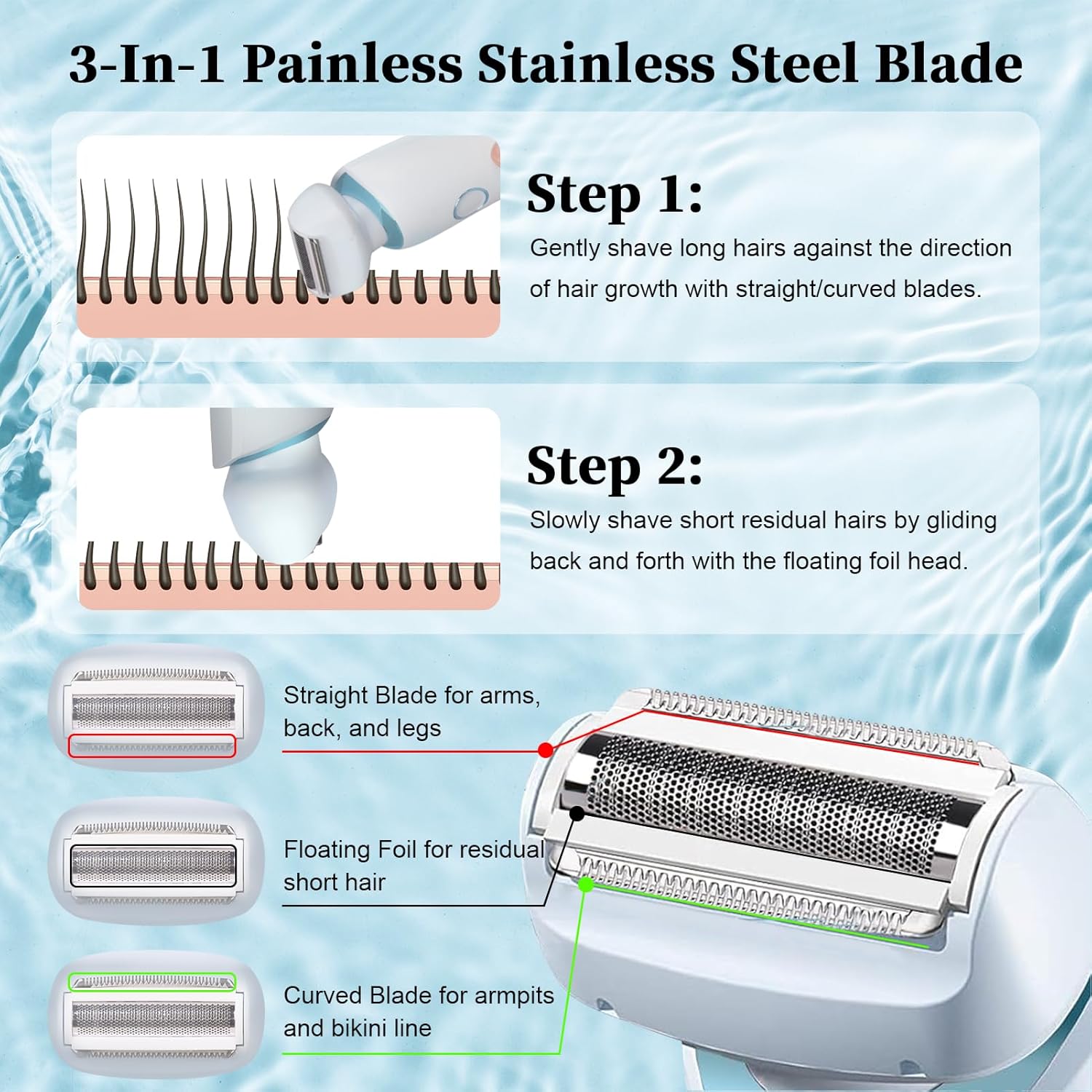 Electric Shaver Razors for Women 2-IN-1 Electric Razor for W…