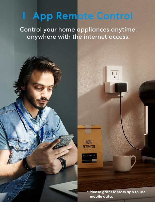 meross Matter Smart Plug Mini, Energy Monitoring, Wi-Fi Outl... - Image 6