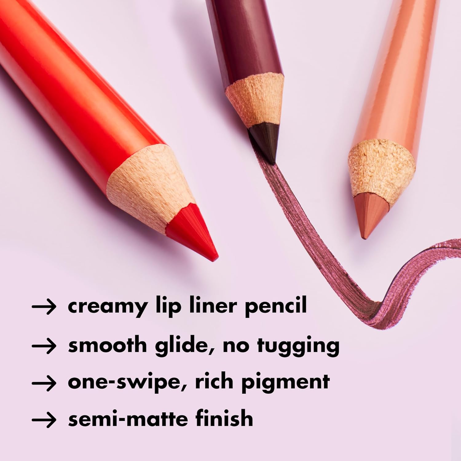 e.l.f. Cream Glide Lip Liner, Highly-Pigmented Pencil For Sh…