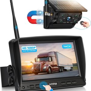 Solar Wireless Magnetic Backup Camera, 9900mAh Battery Power...
