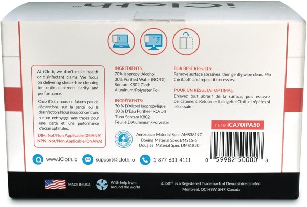 iCloth 70% Isopropyl Alcohol Large Screen and Electronics Wi... - Image 2