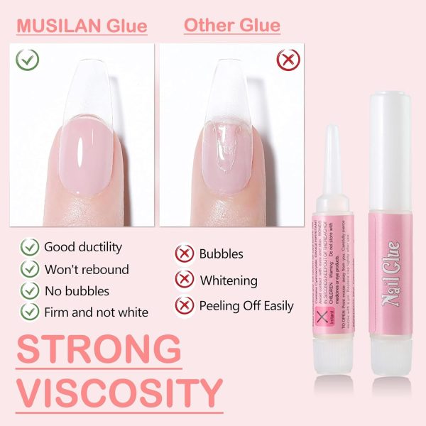 MUSILAN Nail Gel Glue,20PCS Nail Glue for Acrylic Nails Supe... - Image 6