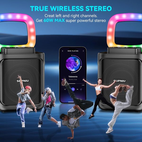 SUPNIU Karaoke Machine for Adults Kids, Portable Bluetooth K... - Image 5