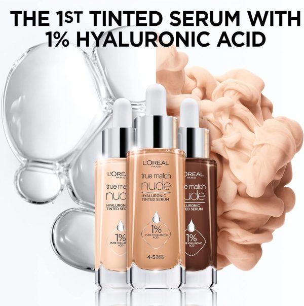 L’Oréal Paris True Match Nude Hyaluronic Tinted Serum, Tinte... - Image 3