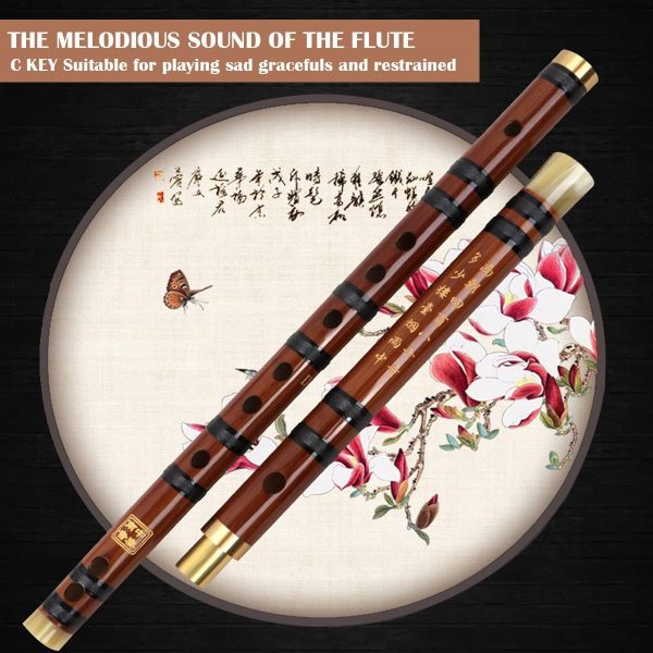 Bamboo Flute Musical Instruments Key C Wooden Flute Chinese ... - Image 3