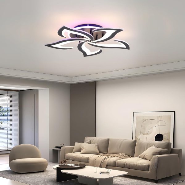 ZAITINZ Sleek Black Smart Ceiling Light with Memory Function... - Image 9