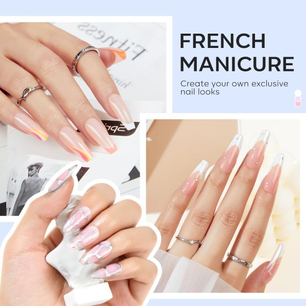 Modelones French Tip Nail Stamp - 6Pcs Silicone French Nail ... - Image 5